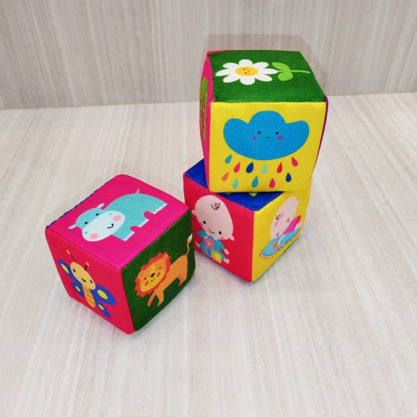 بازی مکعب ابری 3 تایی پارچه ای